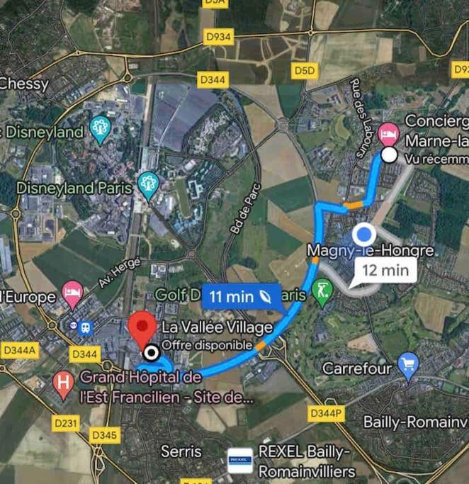 Duplex Moderne 8Per&3Ch&10 Min Disney&Parking Free Magny-le-Hongre Esterno foto
